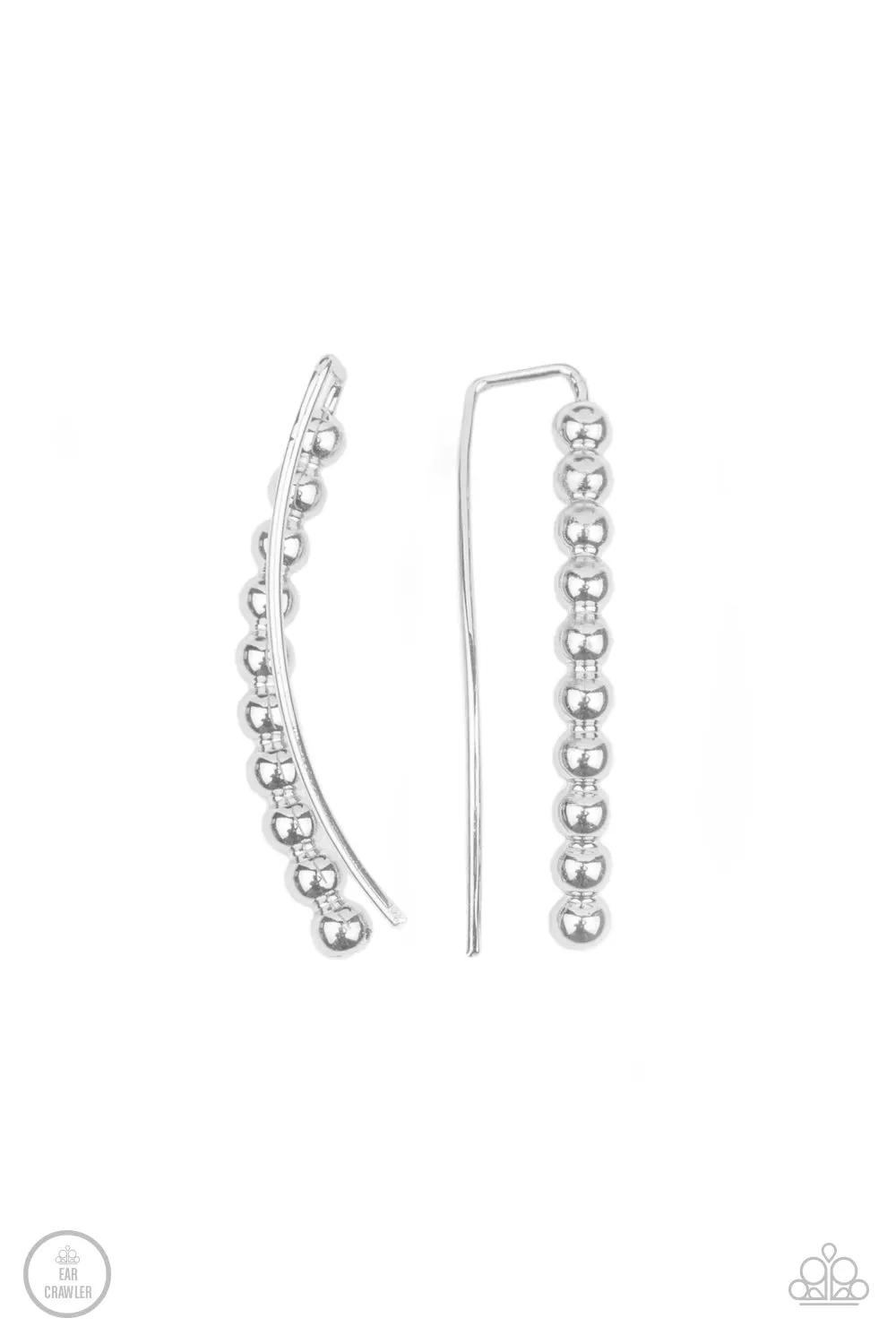 Paparazzi Climb On - Silver Ear Crawler Earrings