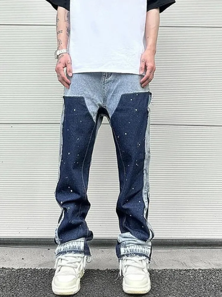 Patched Denim Jeans