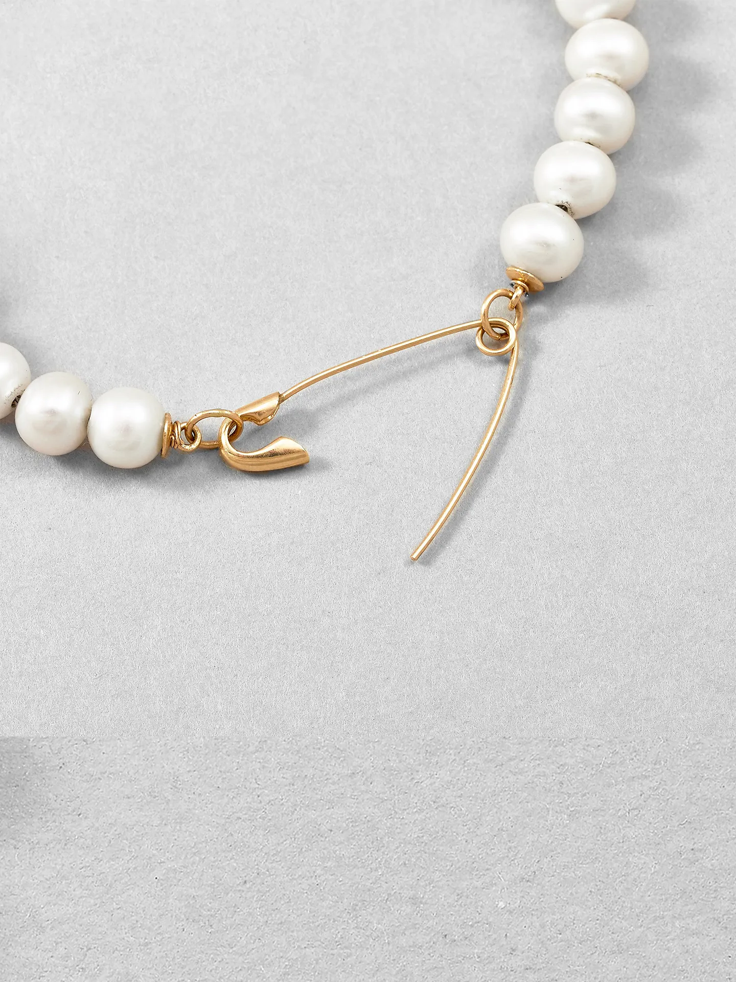 Pearl Safety Pin Bracelet