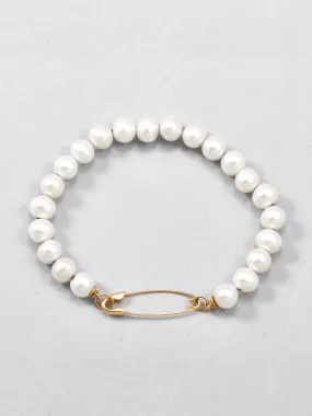 Pearl Safety Pin Bracelet