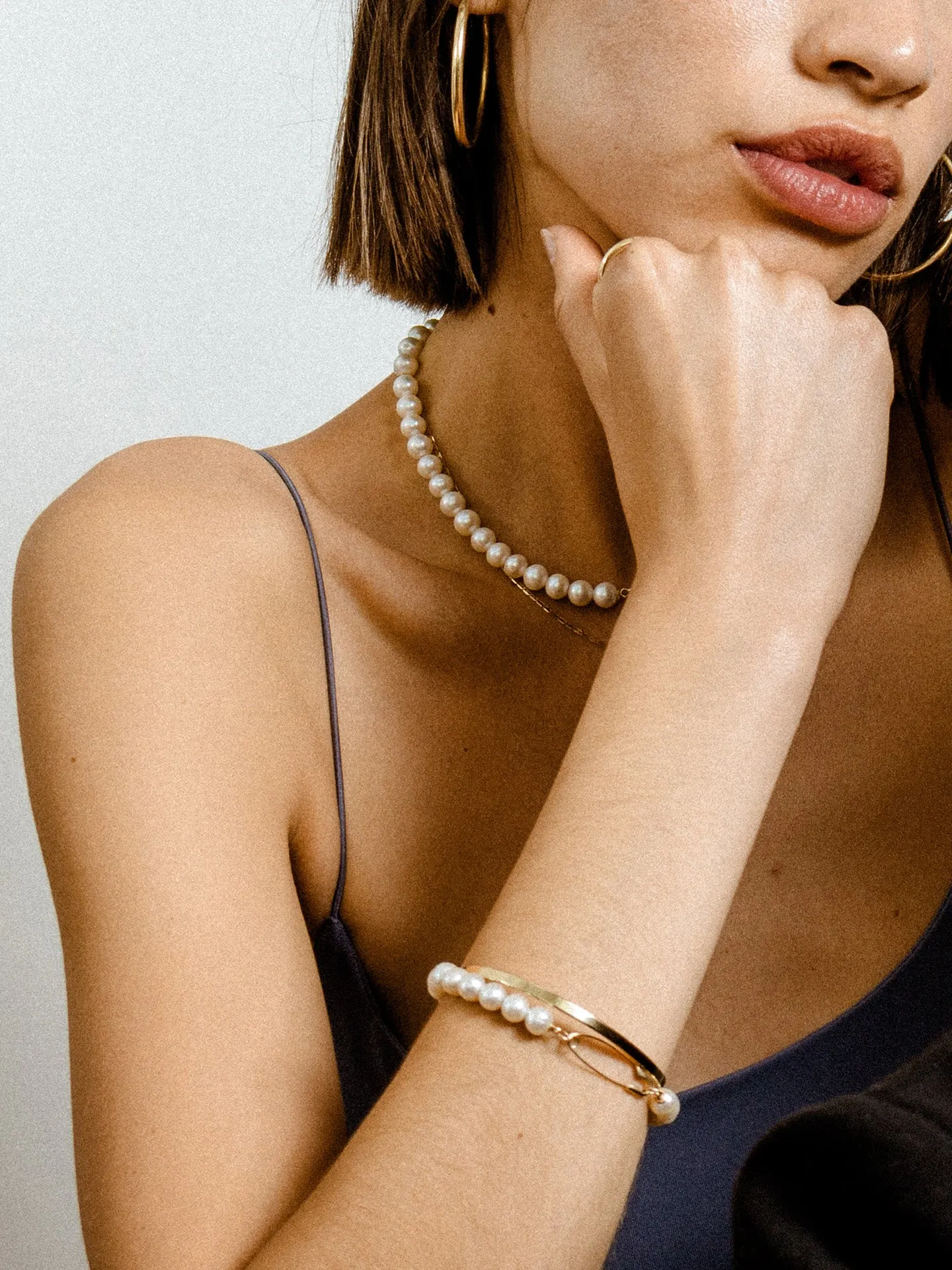 Pearl Safety Pin Bracelet