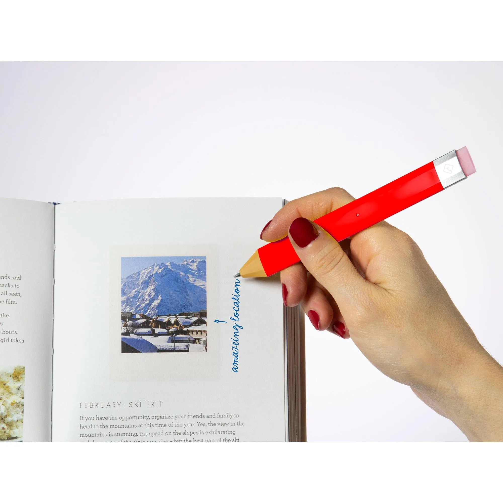 Pen Bookmark 3-in-1 with 2 Ink Refills (Red)