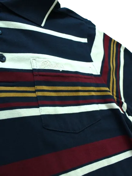 POINTING S/S Navy/Beige/Maroon Golfer