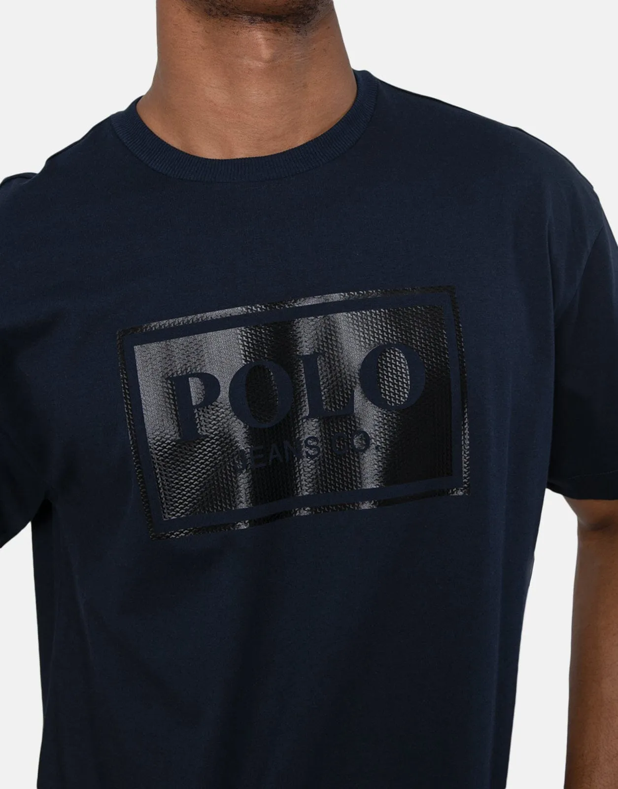 Polo PJC Black Logo Navy