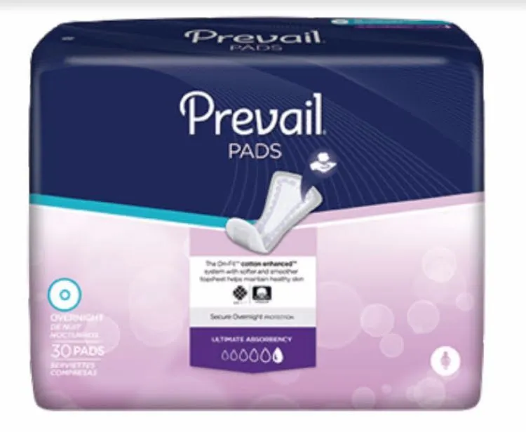 Prevail Overnight Absorbency Bladder Control Pads