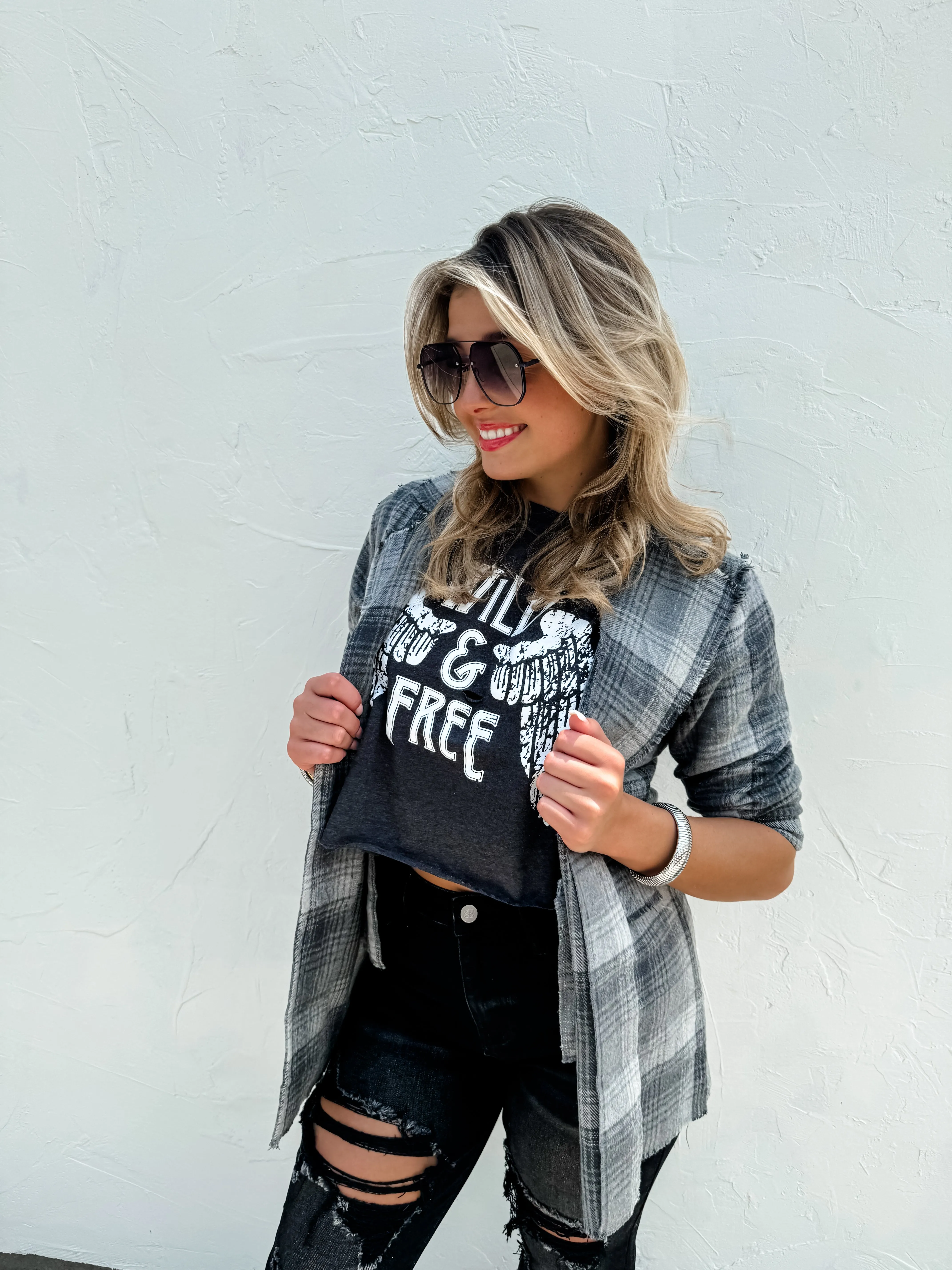 PULL IT TOGETHER FALL PLAID BLAZER