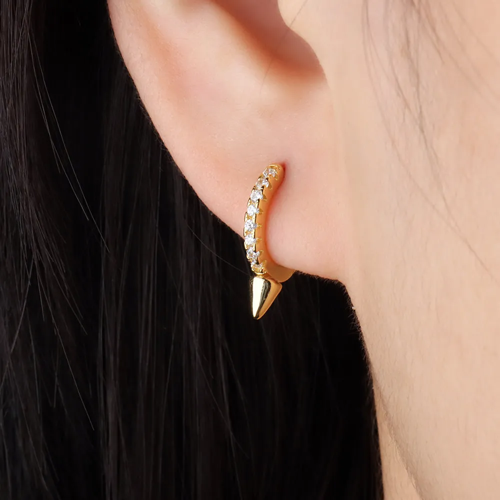 Punk Rivet Hoop Earrings