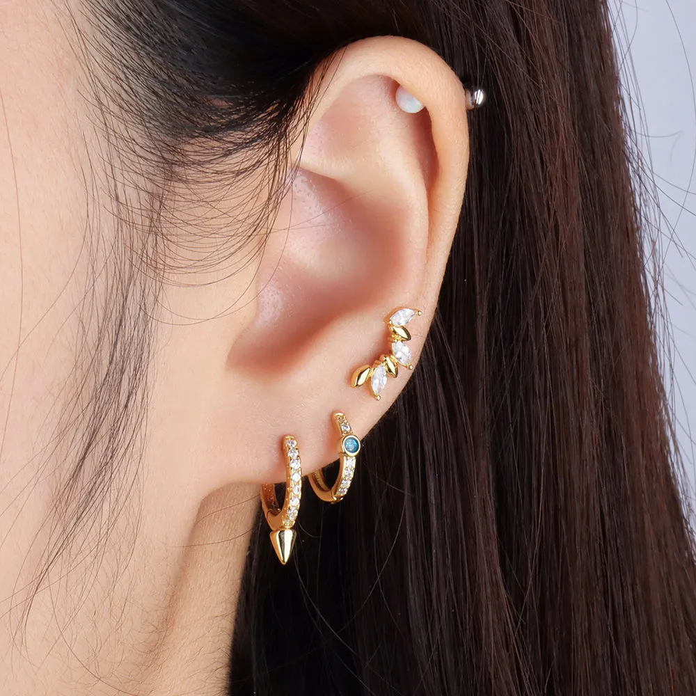 Punk Rivet Hoop Earrings