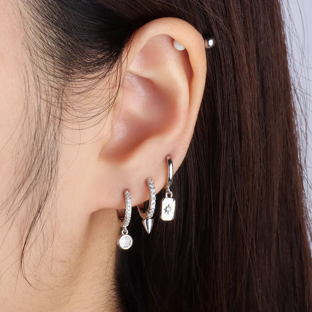 Punk Rivet Hoop Earrings