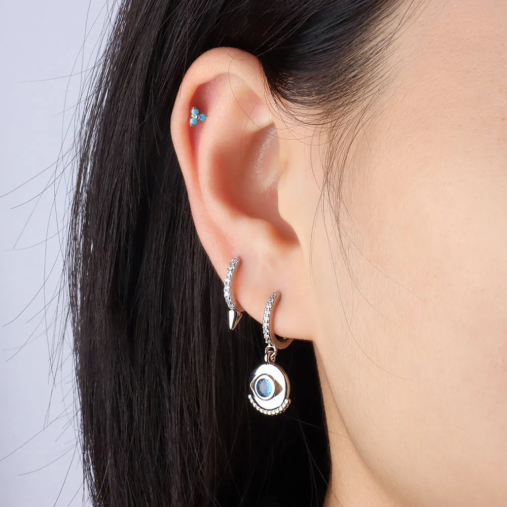 Punk Rivet Hoop Earrings