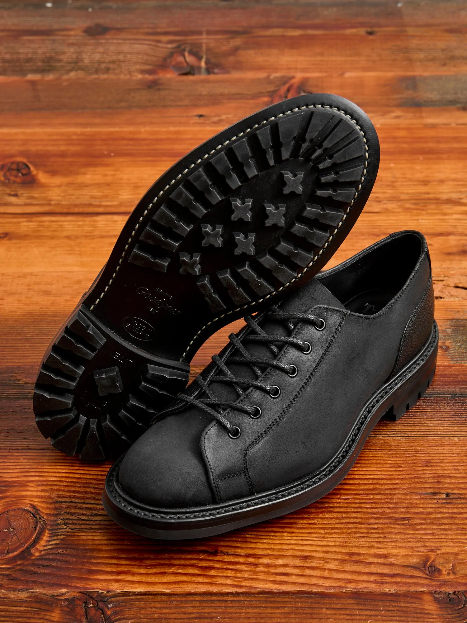 "Crash" Monkey Shoe in Double Black