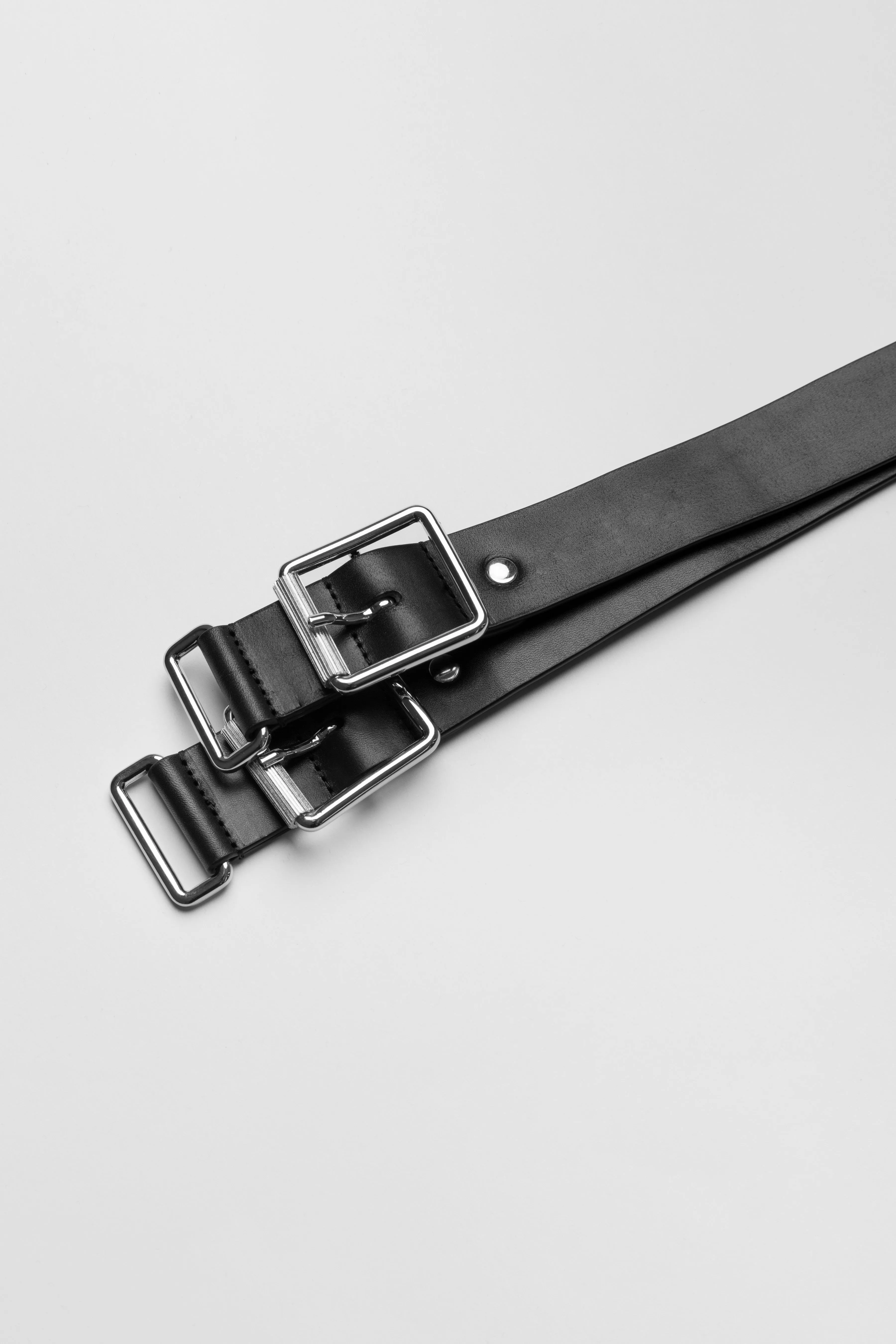 "DOUBLE GEMINI" LEATHER BELT