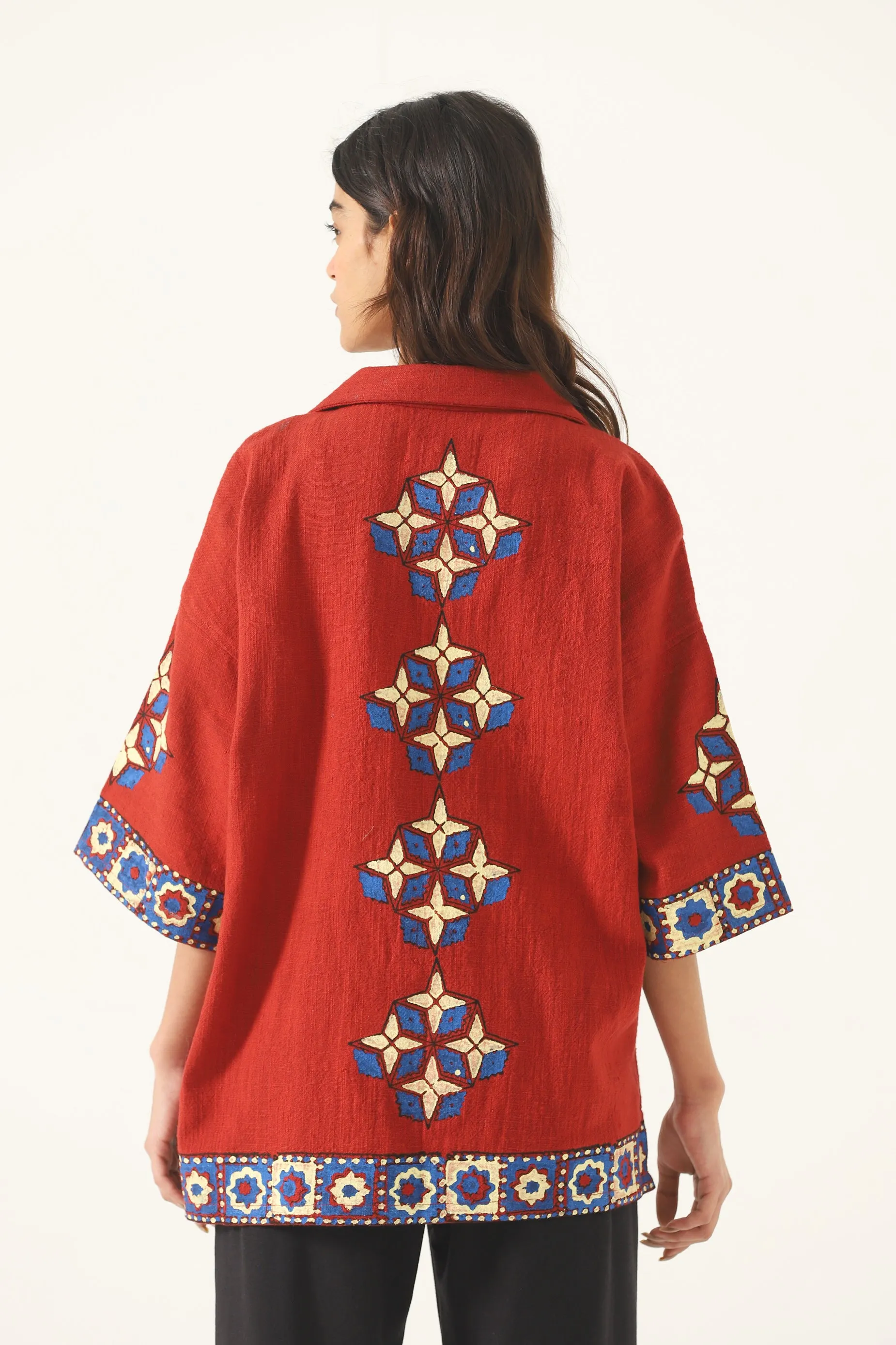 "KAHANI" VERSION 2 BLOCKPRINT BUTTON DOWN