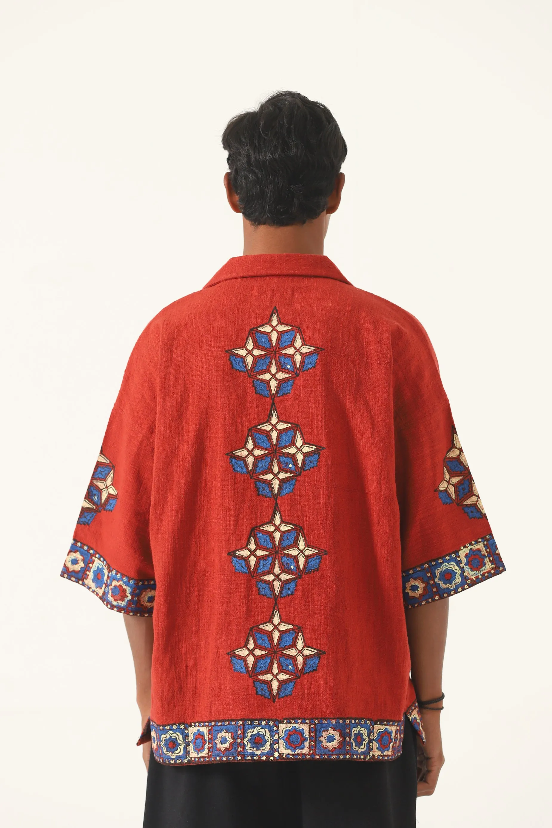 "KAHANI" VERSION 2 BLOCKPRINT BUTTON DOWN