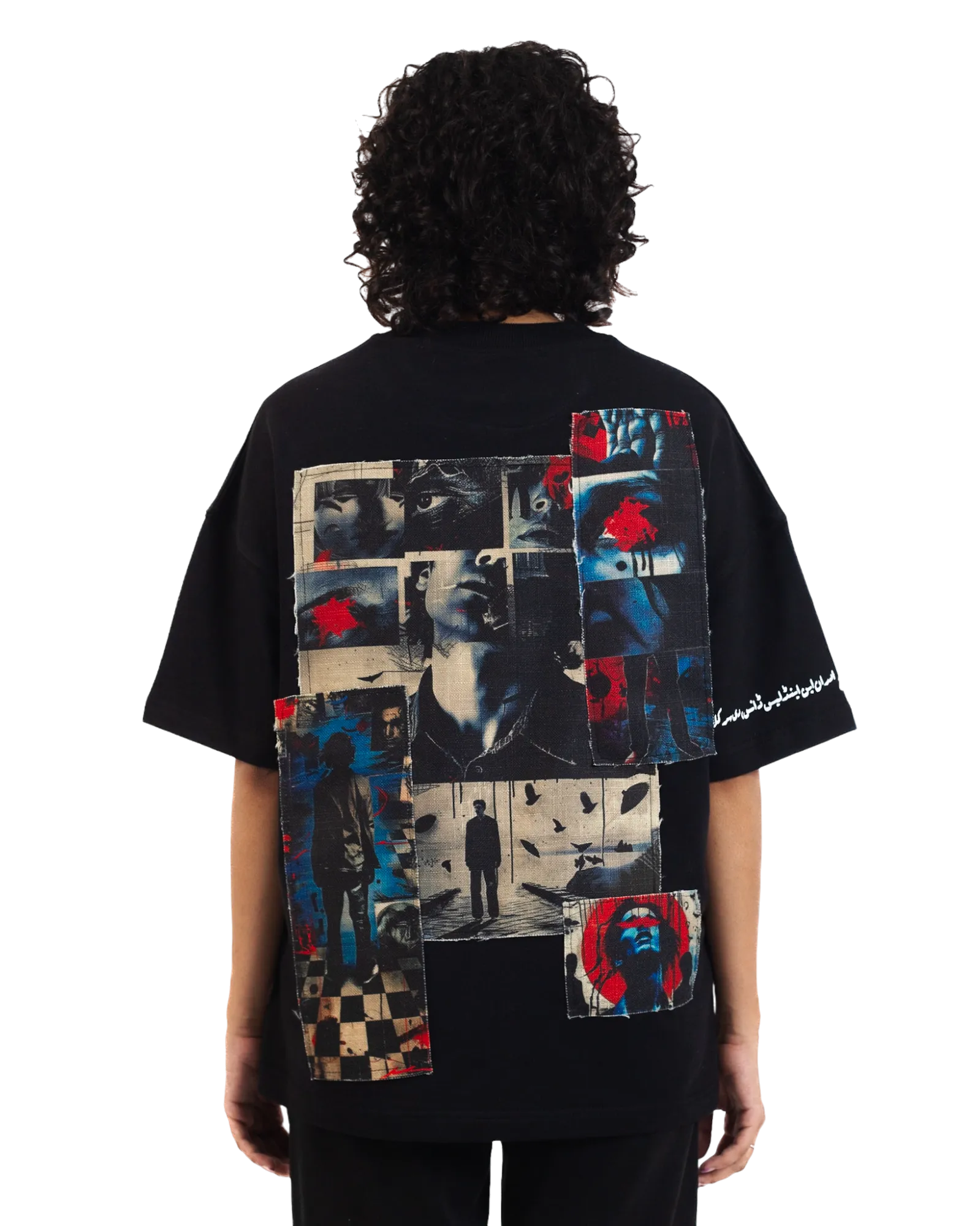 "Perpetual Motion" Oversized Black T-Shirt