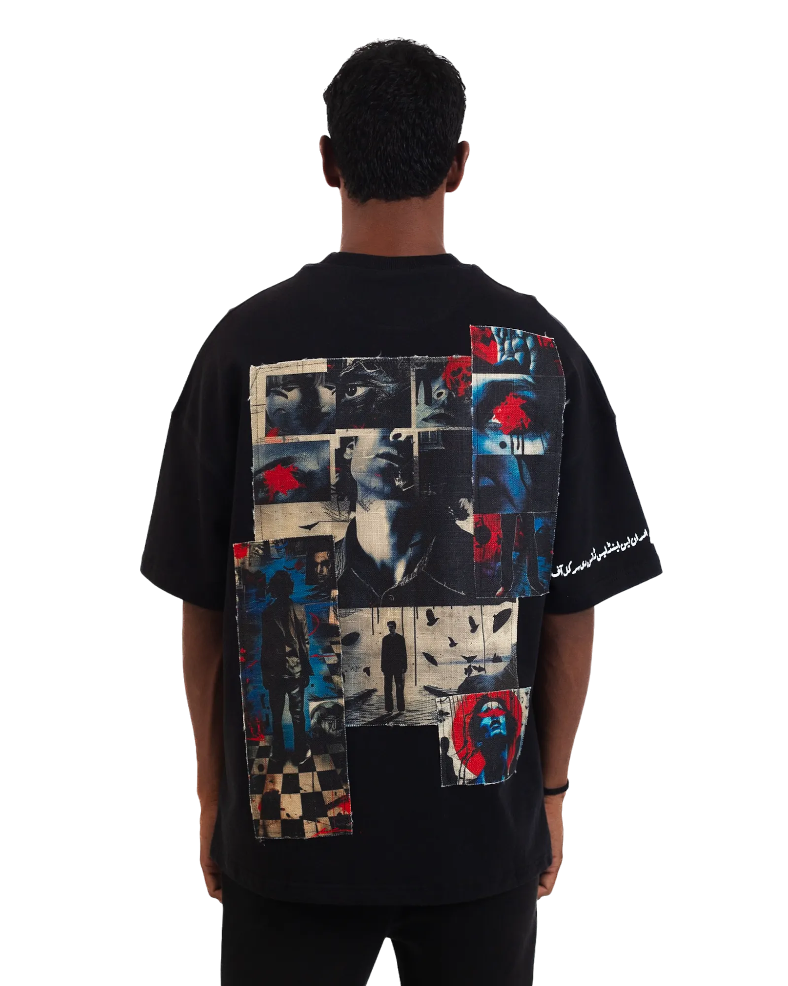 "Perpetual Motion" Oversized Black T-Shirt