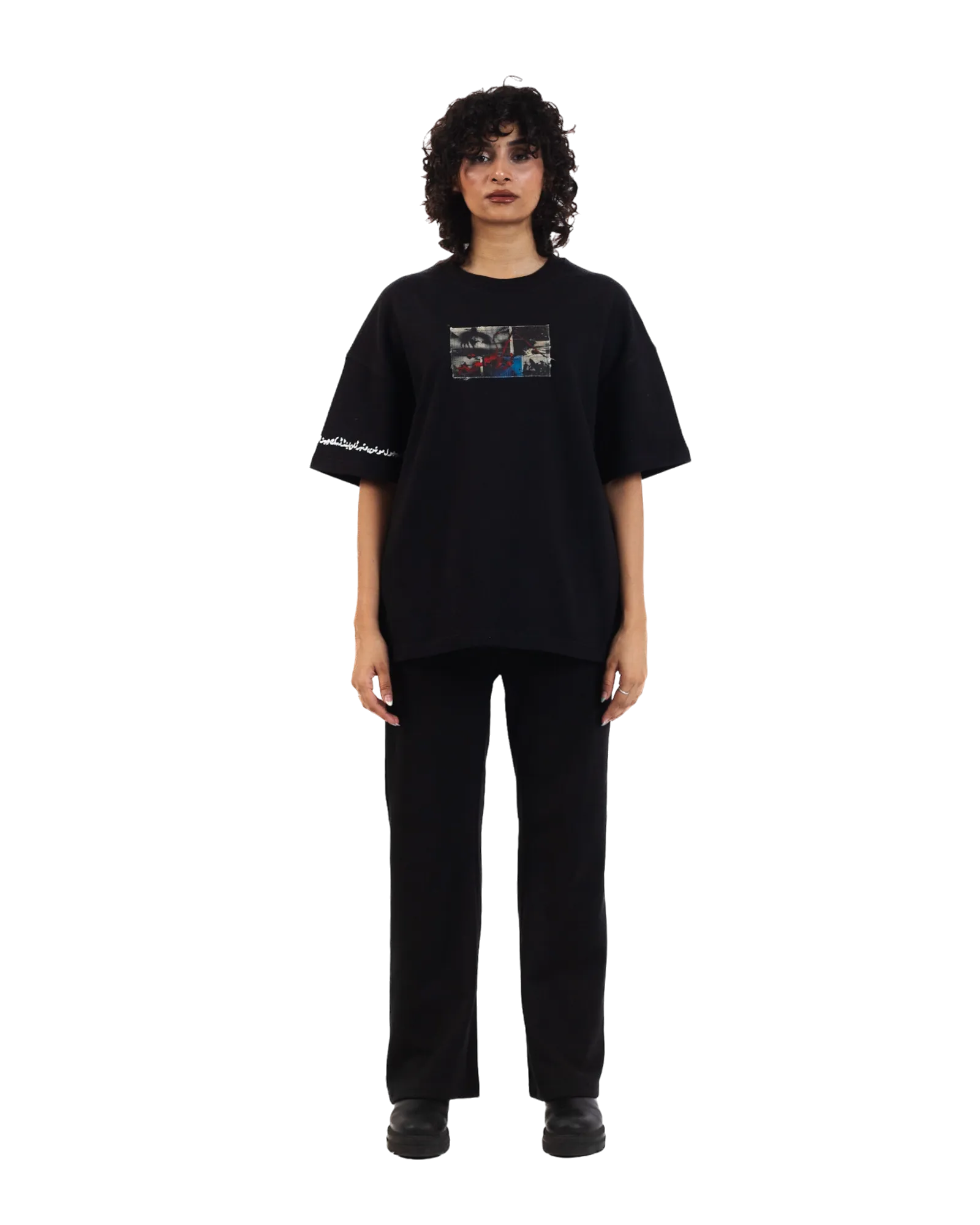 "Perpetual Motion" Oversized Black T-Shirt