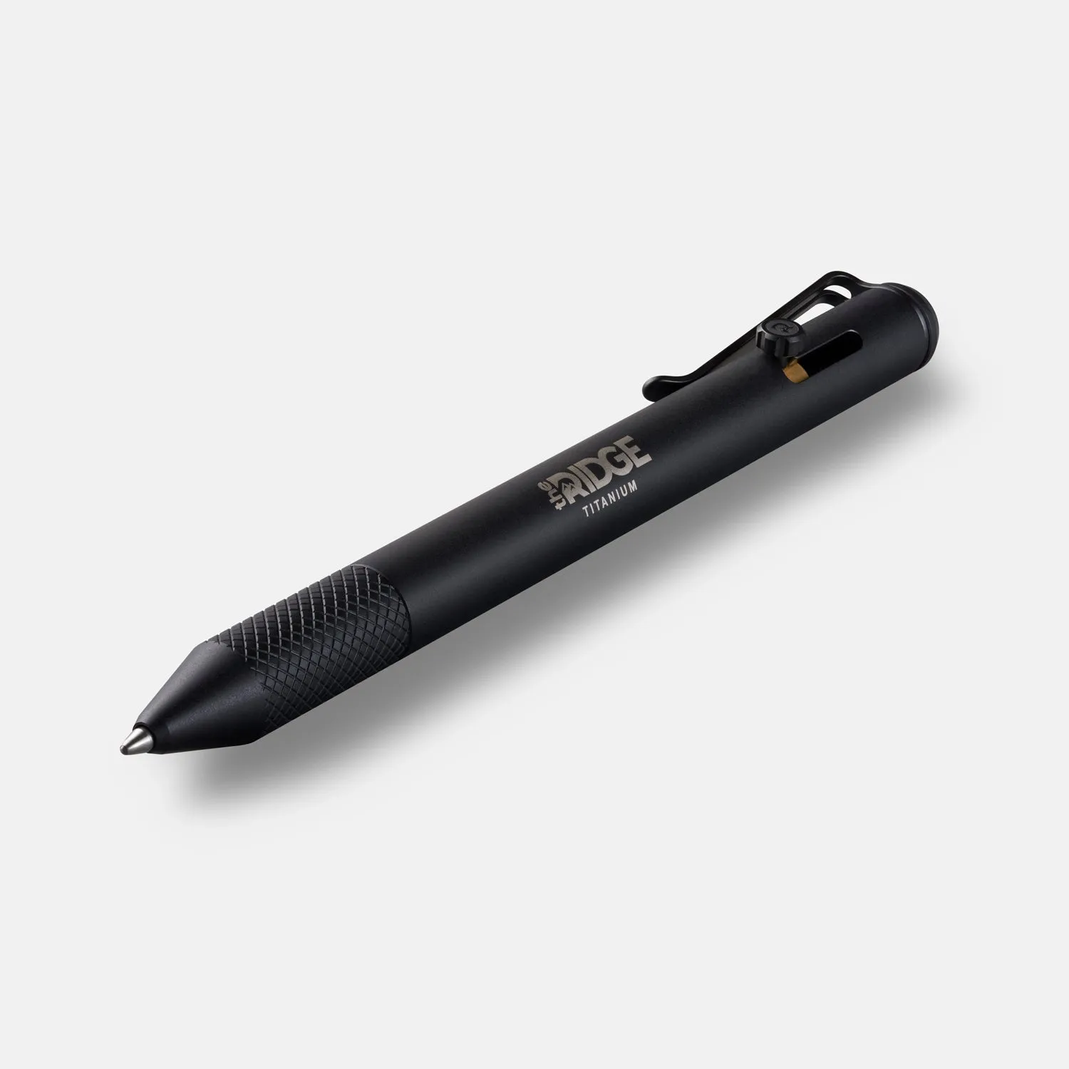 Ridge Bolt Action Pen - Matte Black Titanium