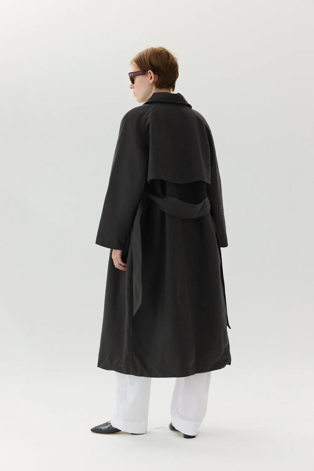 ROOMY TRENCH TECHWOOL AW24 FOREST GREEN