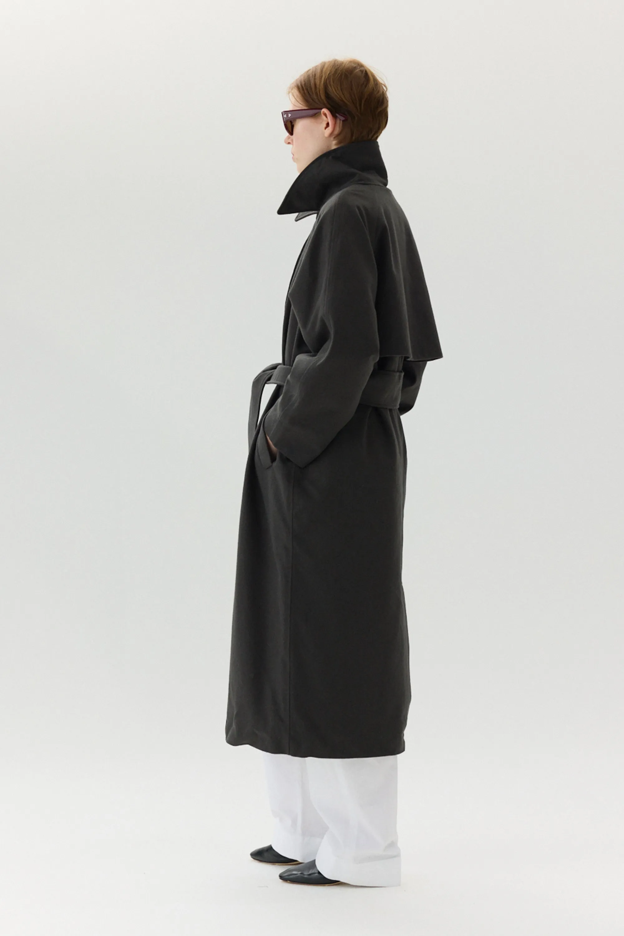 ROOMY TRENCH TECHWOOL AW24 FOREST GREEN