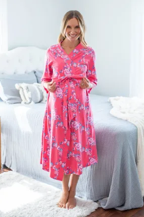 Rose Floral Pregnancy Robe