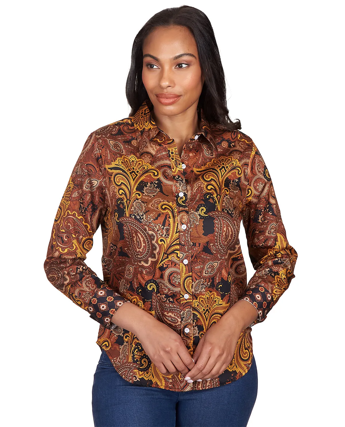 Ruby Road Wrinkle Resistant Paisley Woven Shirt