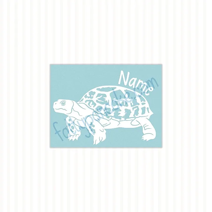 Russian Tortoise Waterproof Vinyl Decal, Cute Reptile Gift