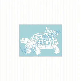 Russian Tortoise Waterproof Vinyl Decal, Cute Reptile Gift