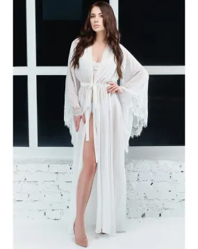 Sabina Elegant Bridal Sheer Robe