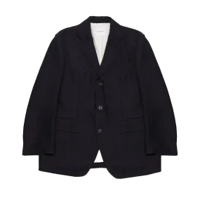 Sage de Cret Herringbone Tumbler Tailored Jacket in Black