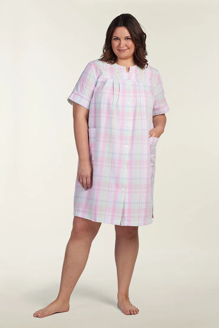 Seersucker Short Robe