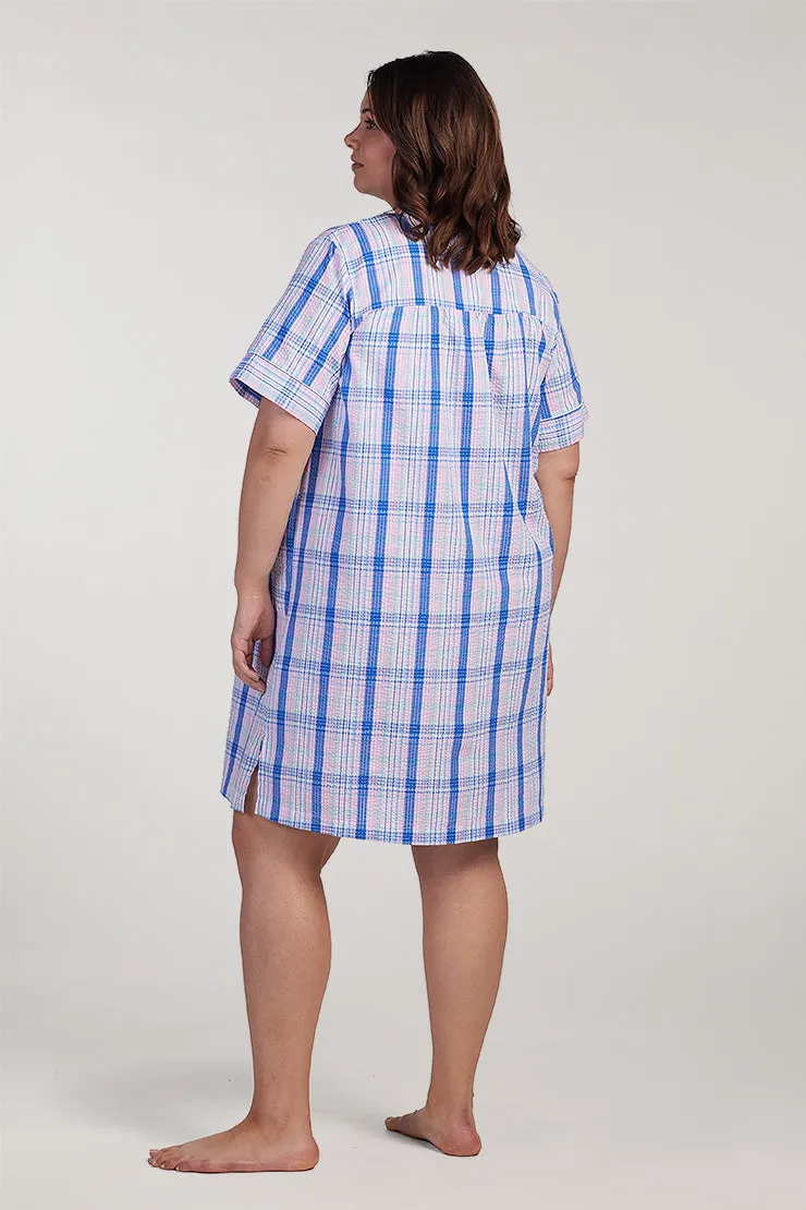 Seersucker Short Robe