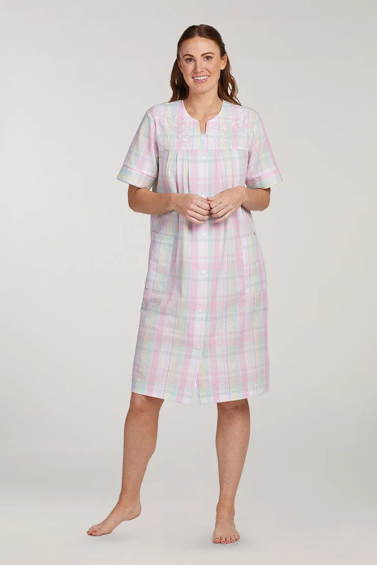 Seersucker Short Robe