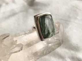 Seraphinite Ansley Ring - Large Rectangle