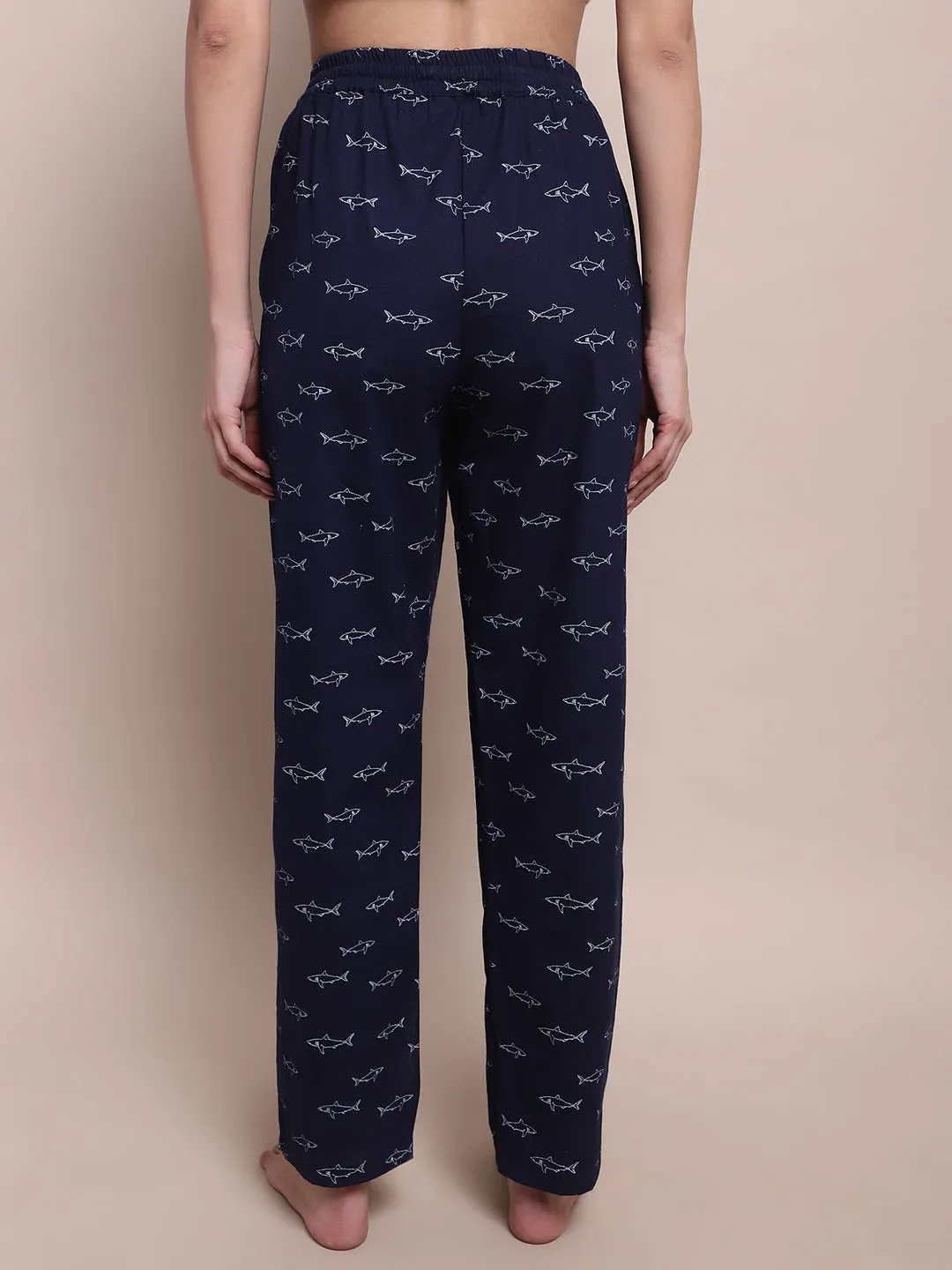 Shark Print Pyjama - Navy blue