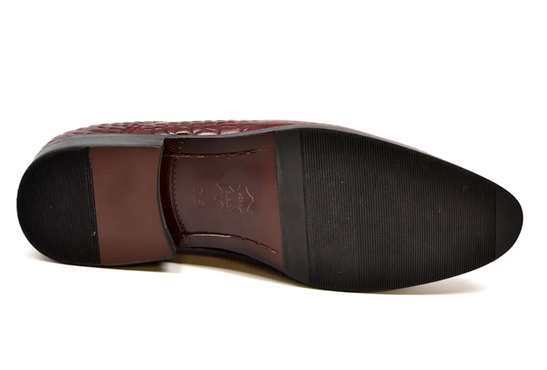 Shiraz Croc Leather Shoes - Timeless Elegance and Long-Lasting Style