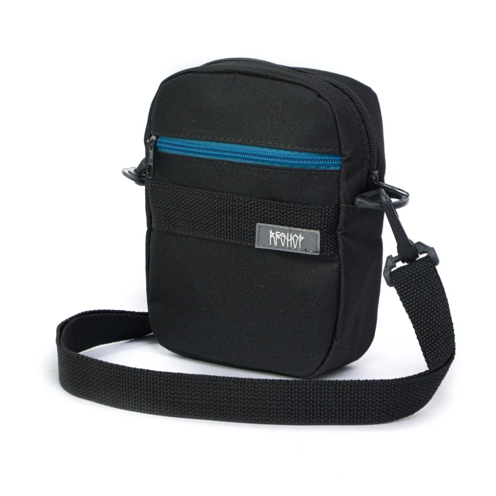 Shoulder Bag Transversal Preta Unissex 2 Zíperes