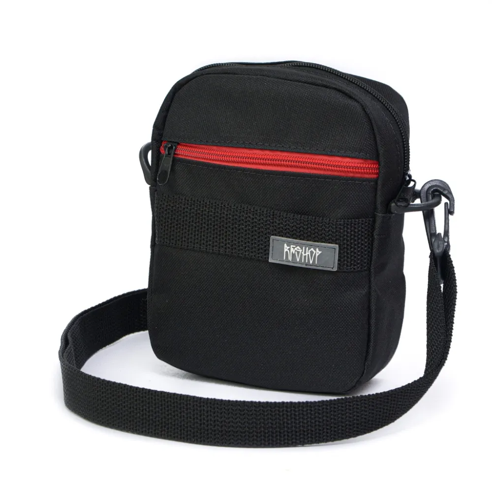 Shoulder Bag Transversal Preta Unissex 2 Zíperes