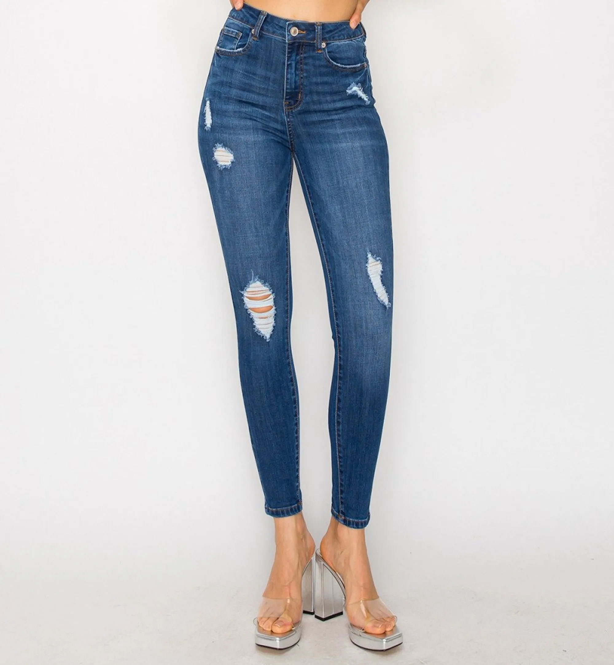 SKINNY JEANS DETALLES DE RASGADO 90324