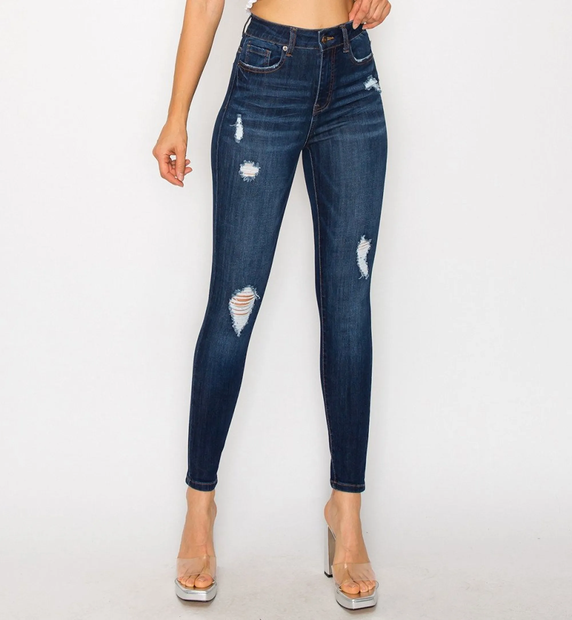 SKINNY JEANS DETALLES DE RASGADO 90324