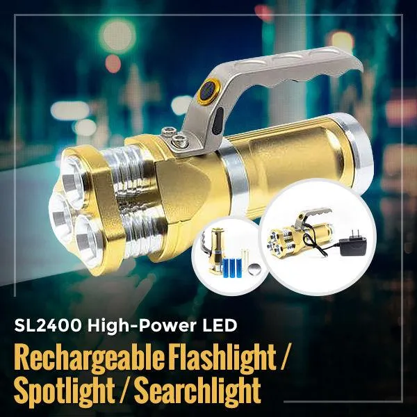 SL2400 High-Power LED Rechargeable Flashlight / Spotlight / Searchlight