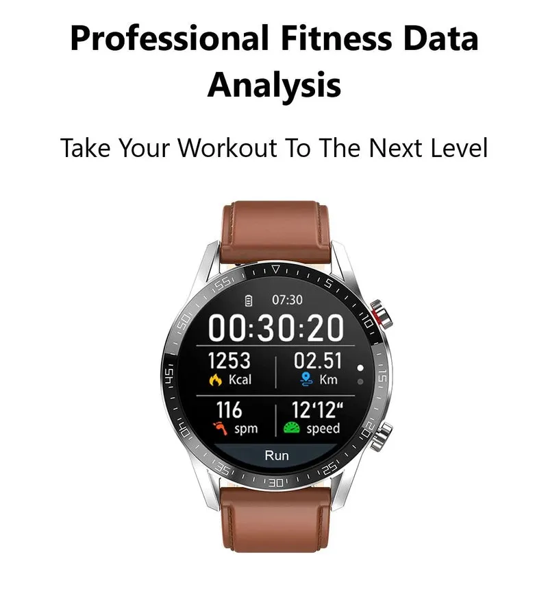 SMAXPLUS EDGE™ Men's Smartwatch: Blood/Heart Monitor, Fitness Tracker, Bluetooth Calling