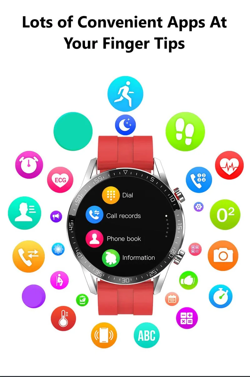 SMAXPLUS EDGE™ Men's Smartwatch: Blood/Heart Monitor, Fitness Tracker, Bluetooth Calling