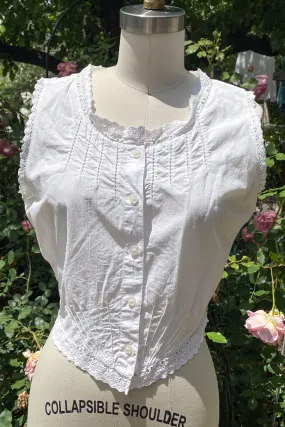 SOLD Vintage White Cotton Camisole