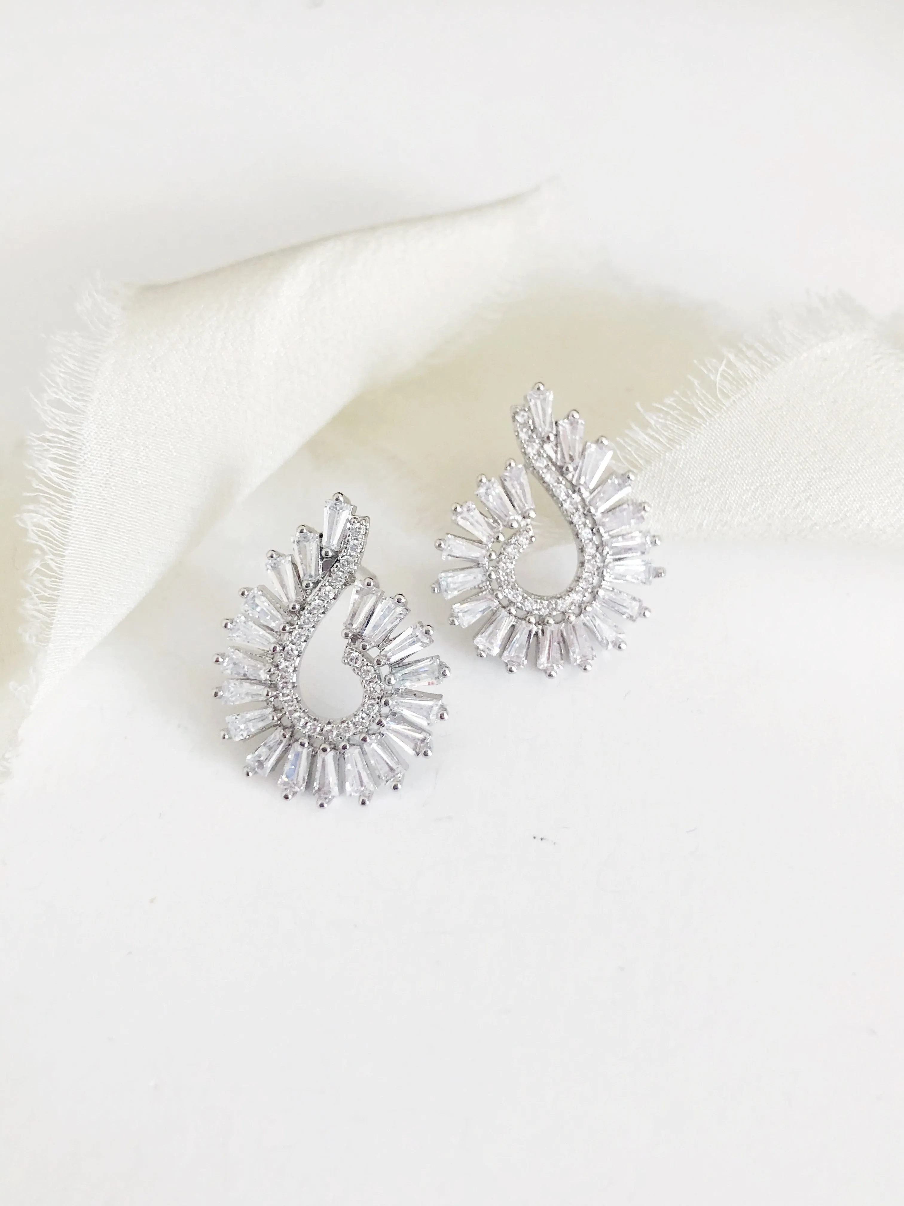 Soleil Diamond Stud Earrings