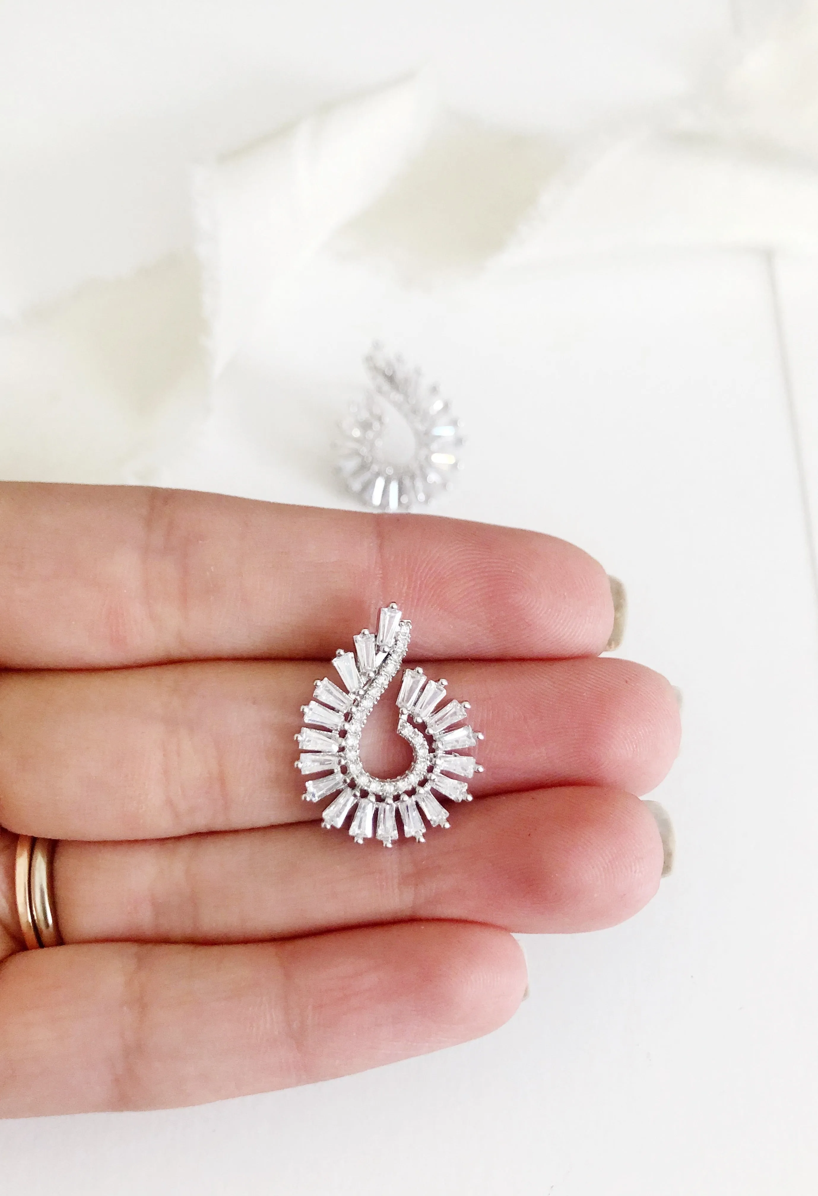 Soleil Diamond Stud Earrings