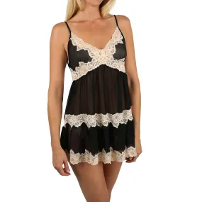 Sophie Chemise with Thong - Black