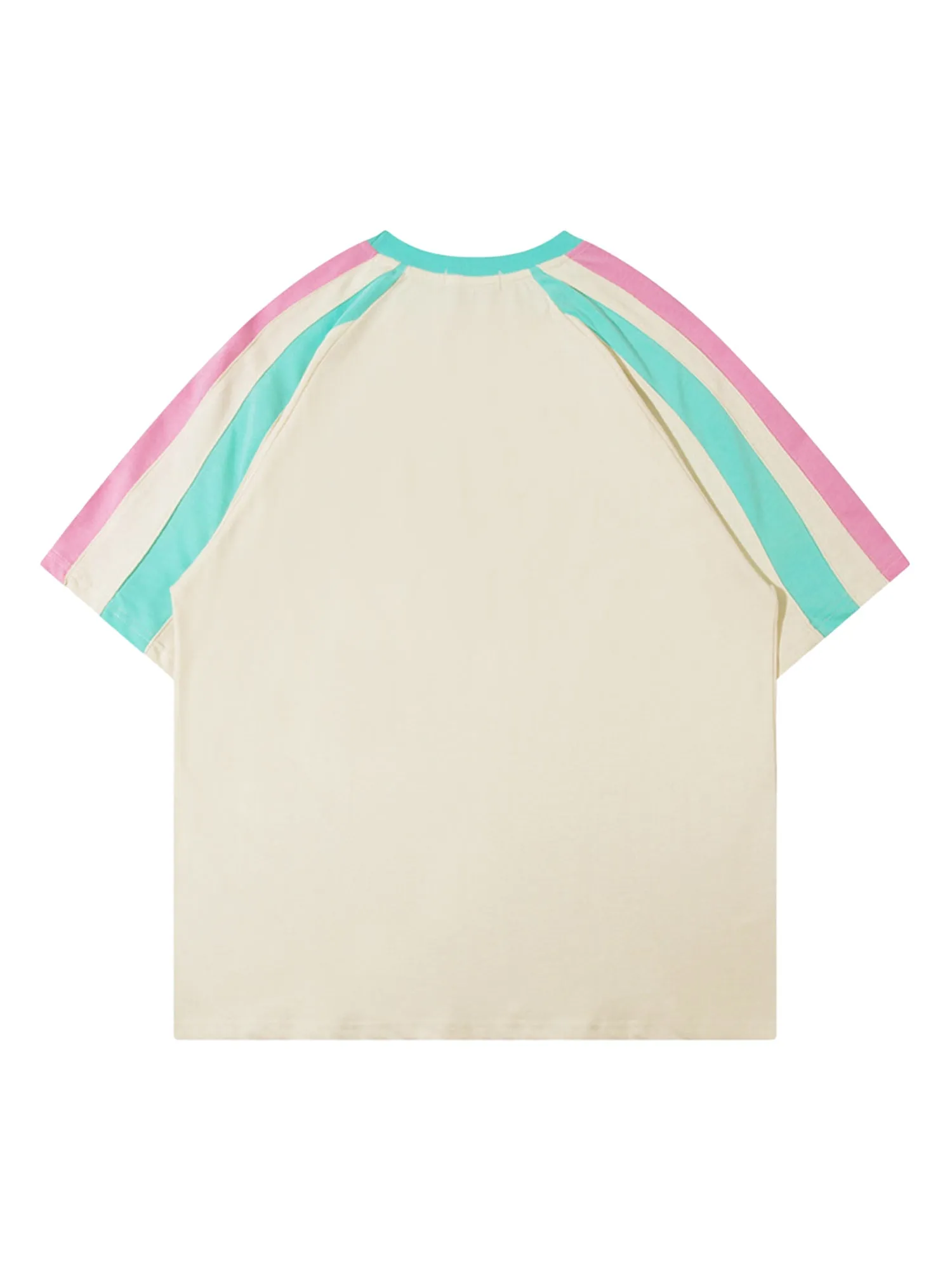 Sports Style Color-Blocked Splicing T-shirt