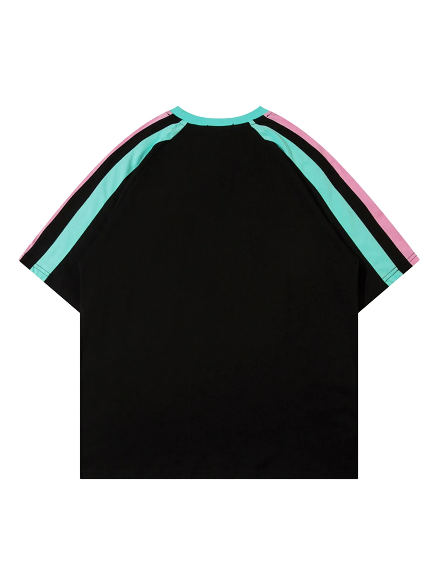 Sports Style Color-Blocked Splicing T-shirt