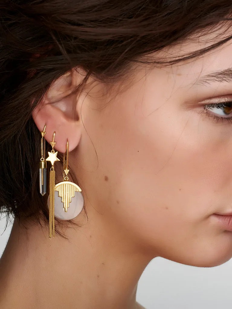 STAR STREAMER EARRINGS - GOLD